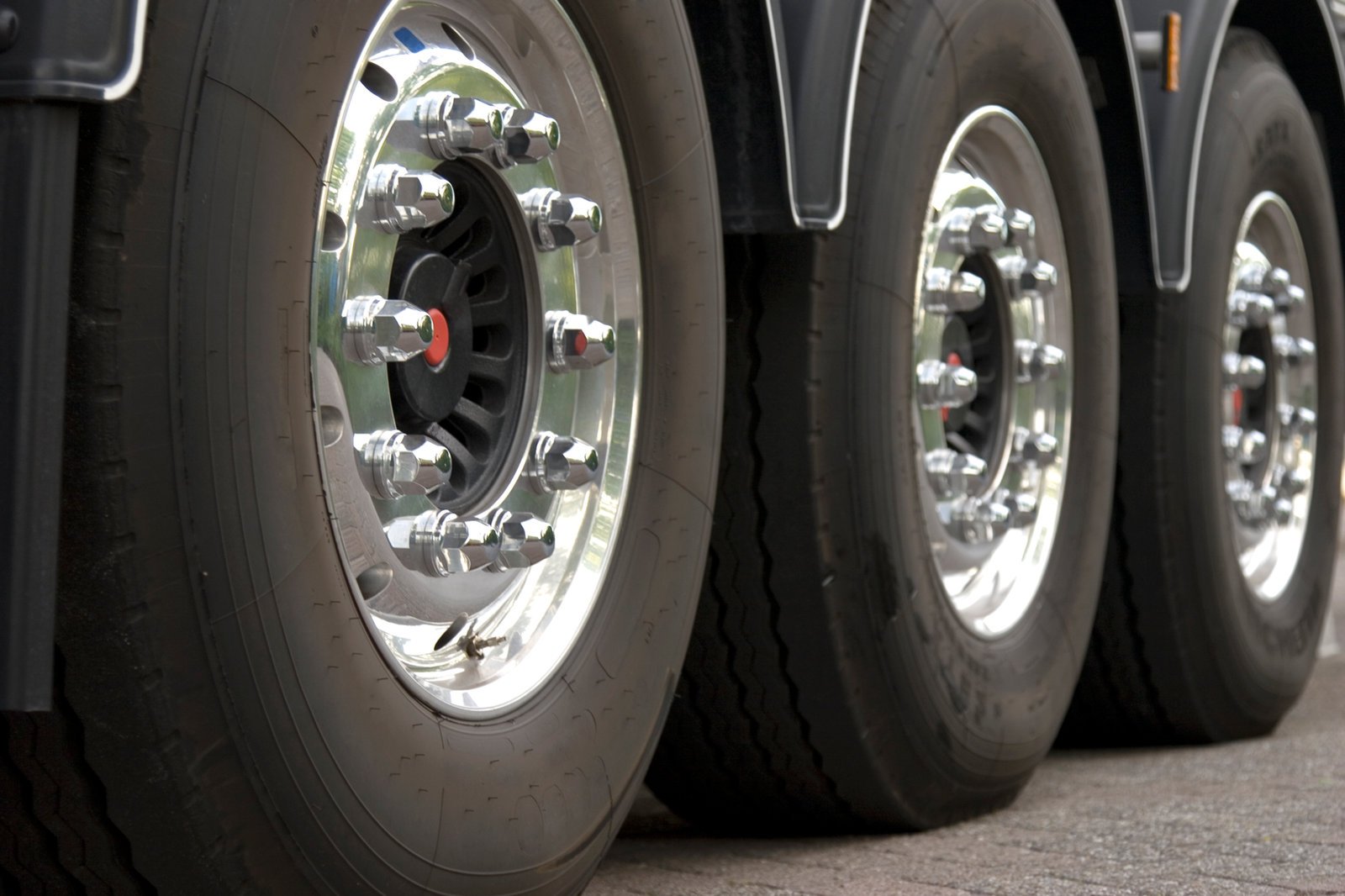Lorry transporting freight by road